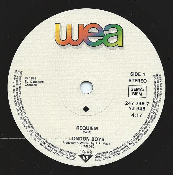 London Boys : Requiem (7", Single)