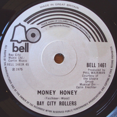 Bay City Rollers : Money Honey (7", Single, Sol)