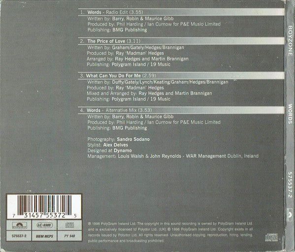Boyzone : Words (CD, Single)