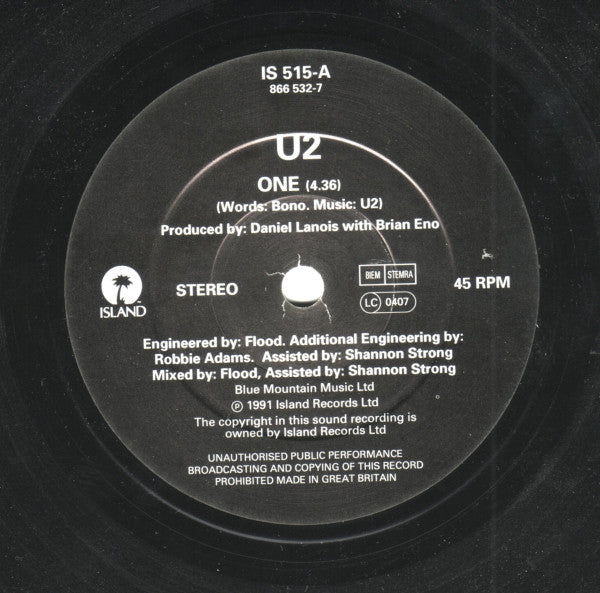 U2 : One (7", Single)