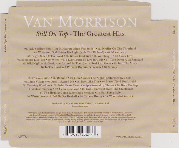 Van Morrison : Still On Top - The Greatest Hits (2xCD, Comp, RM, Sup)