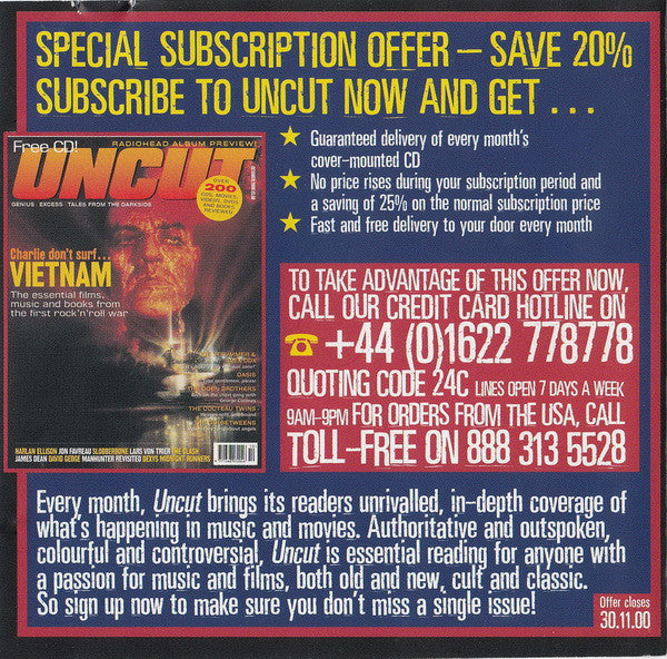 Various : Unconditionally Guaranteed 2000 (Uncut's Guide To The Month's Best Music) (CD, Comp, Promo)