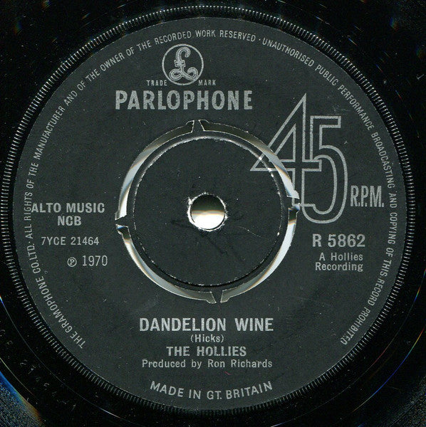 The Hollies : Gasoline Alley Bred (7", Single, Pus)