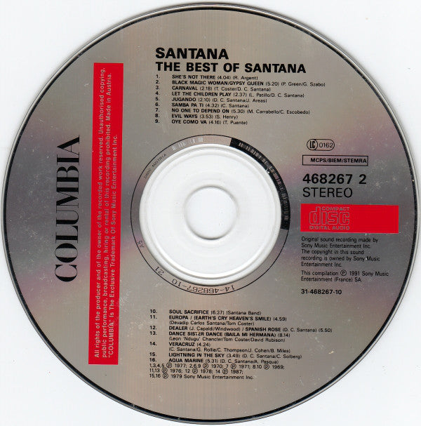 Santana : The Best Of Santana (CD, Comp)