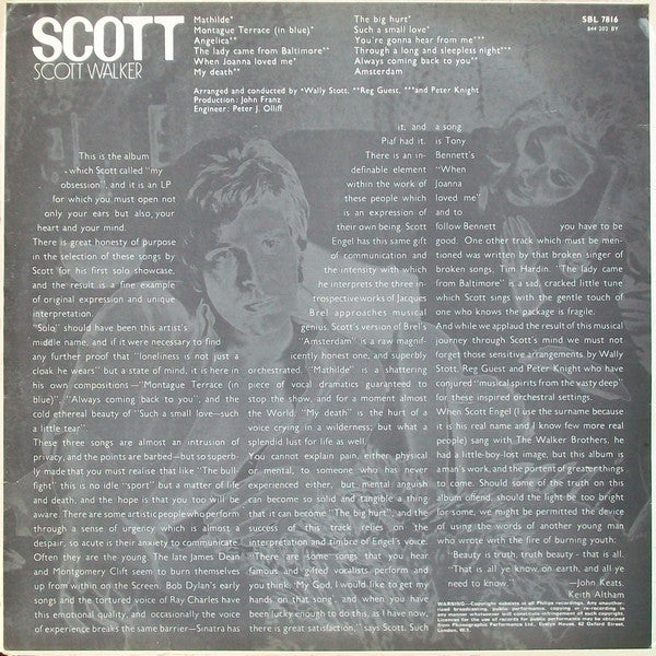 Scott Walker : Scott (LP, Album, Mono)