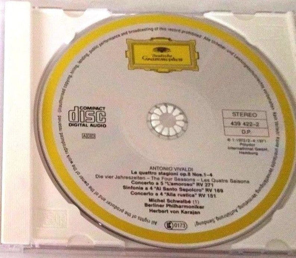 Antonio Vivaldi, Michel Schwalbé, Berliner Philharmoniker, Herbert von Karajan : The Four Seasons (CD, Comp, RM)