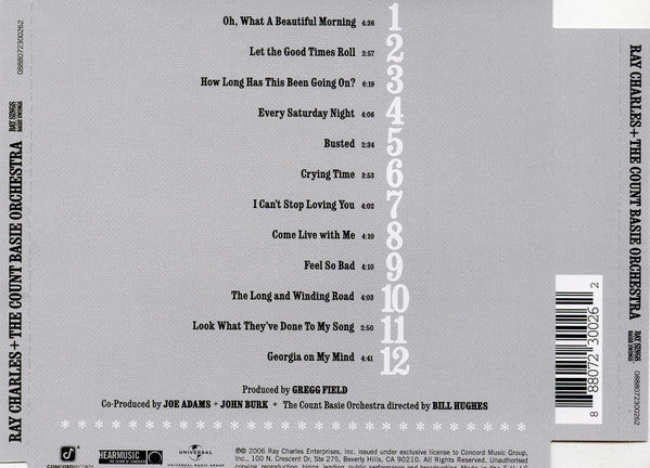 Ray Charles + Count Basie Orchestra : Ray Sings Basie Swings (CD, Album)