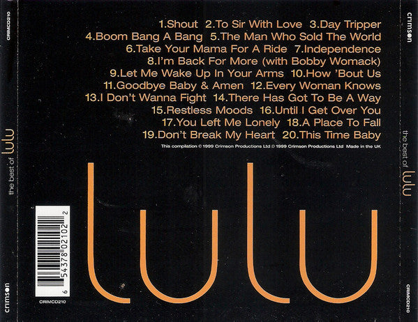 Lulu : The Best Of (CD, Comp)