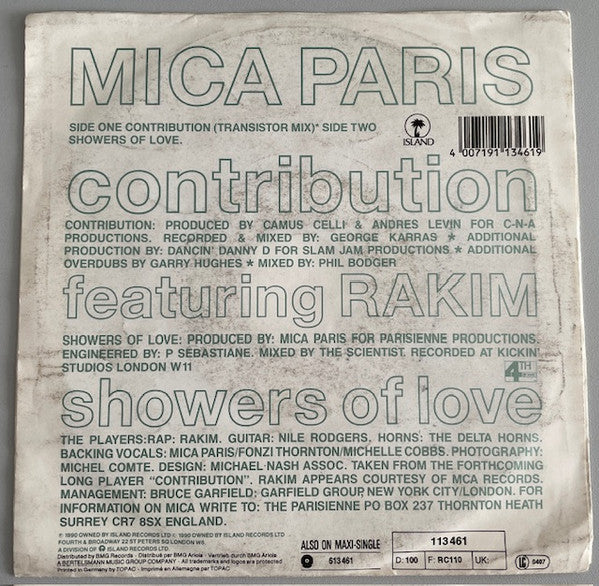 Mica Paris : Contribution (7", Single, Sil)