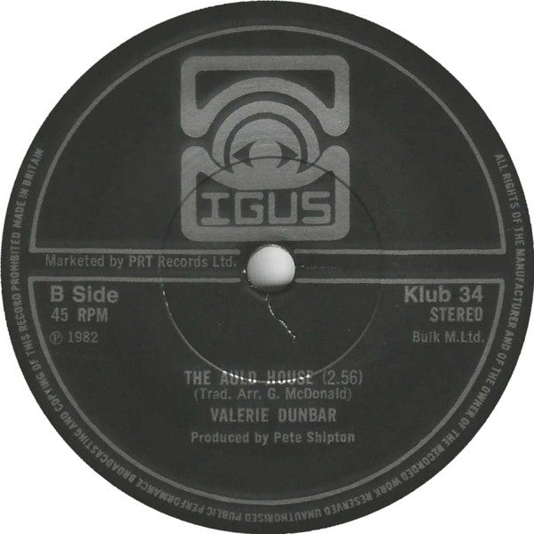 Valerie Dunbar : Pal Of My Cradle Days (7", Single)