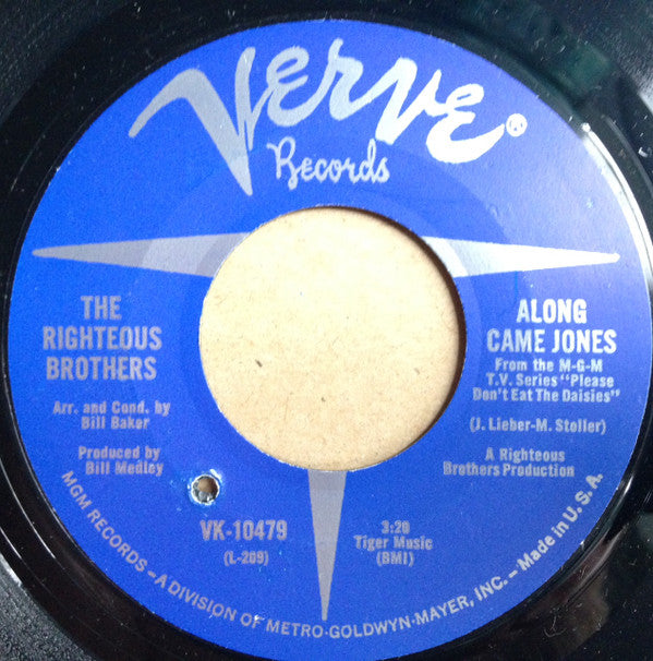 The Righteous Brothers : Along Came Jones (7", Single, Mon)