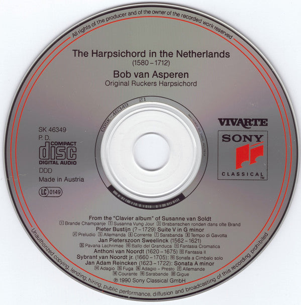 Bob van Asperen : The Harpsichord In The Netherlands (1580-1712) (CD, Album)