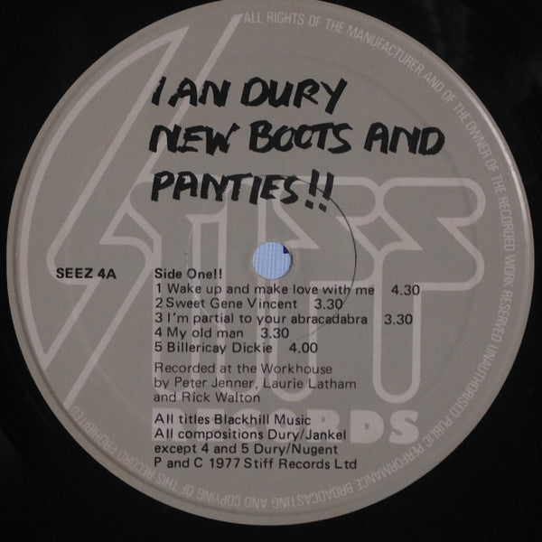 Ian Dury : New Boots And Panties!! (LP, Album)