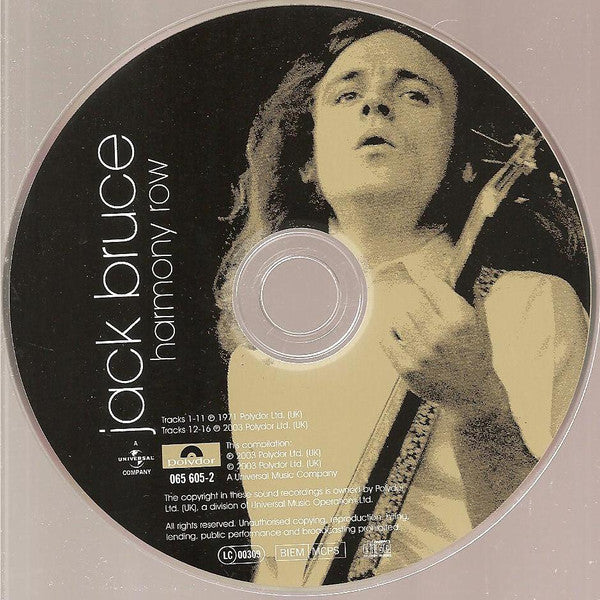 Jack Bruce : Harmony Row (CD, Album, RE, RM)