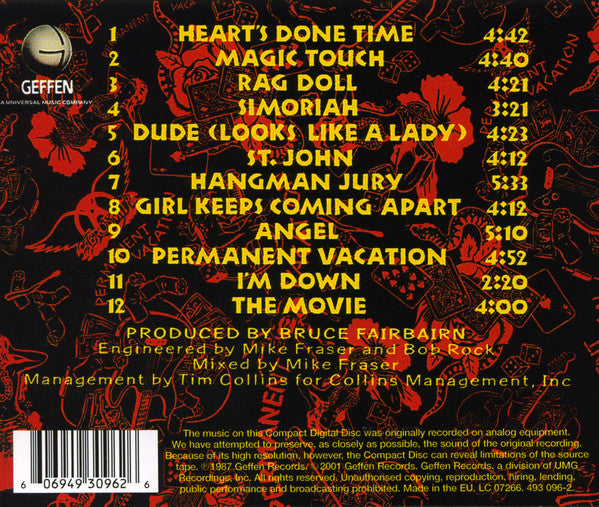 Aerosmith : Permanent Vacation (CD, Album, RE, RP)