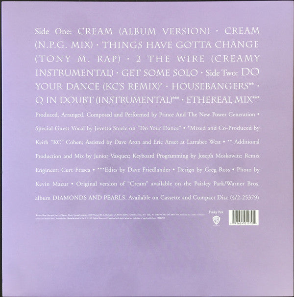 Prince & The New Power Generation : Cream (12", Maxi, RE)