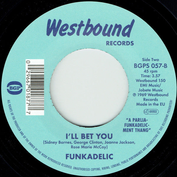 Funkadelic : Can't Shake It Loose / I'll Bet You  (7", Single, RM)