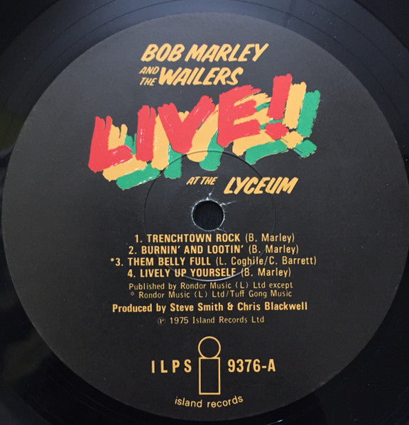 Bob Marley & The Wailers : Live! (LP, Album)