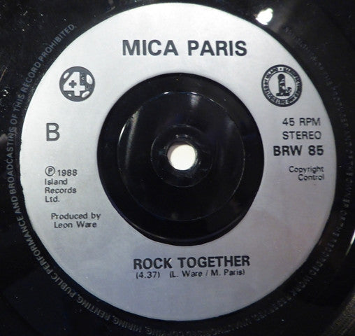 Mica Paris : My One Temptation (7", Single, Sol)