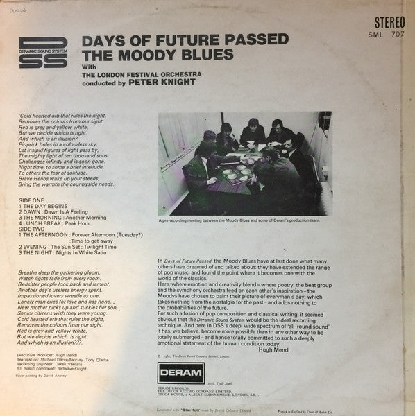 The Moody Blues With The London Festival Orchestra Conducted By Peter Knight (5) : Days Of Future Passed (LP, Album)