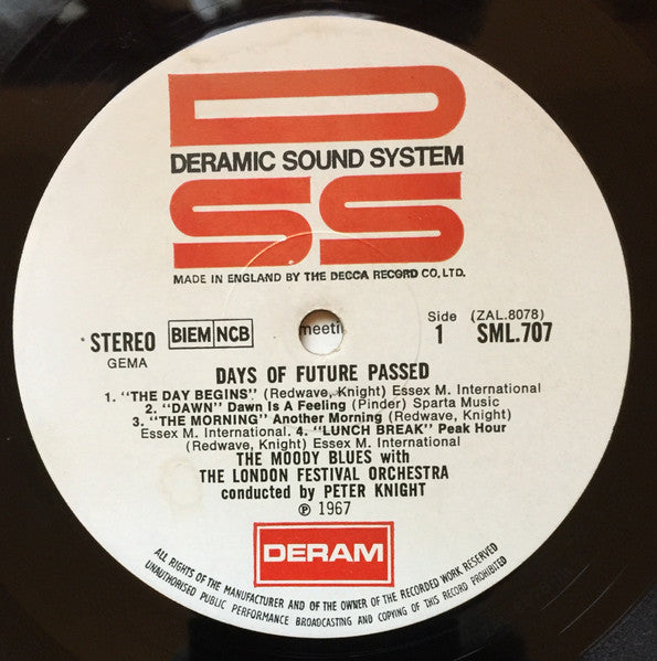 The Moody Blues With The London Festival Orchestra Conducted By Peter Knight (5) : Days Of Future Passed (LP, Album)