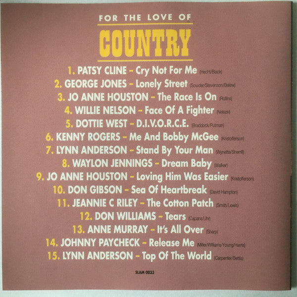 Various : For The Love Of Country (CD, Comp, RE)