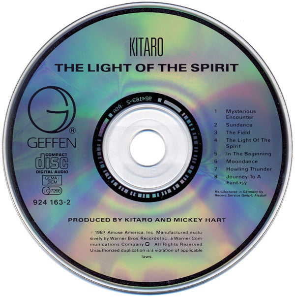 Kitaro : The Light Of The Spirit (CD, Album)