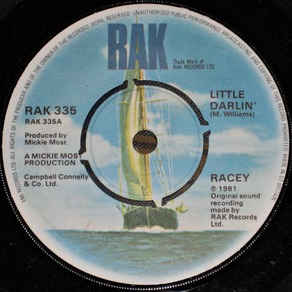 Racey : Little Darlin' (7", Single)