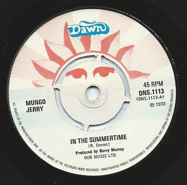Mungo Jerry : In The Summertime (7", Single)