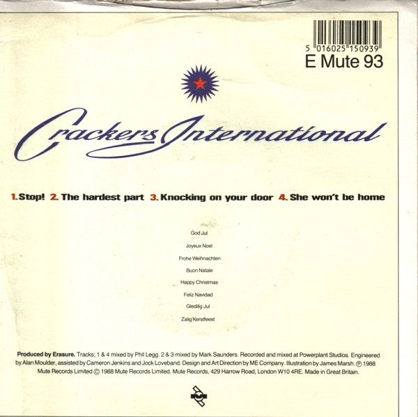 Erasure : Crackers International (7", EP, Single, MPO)