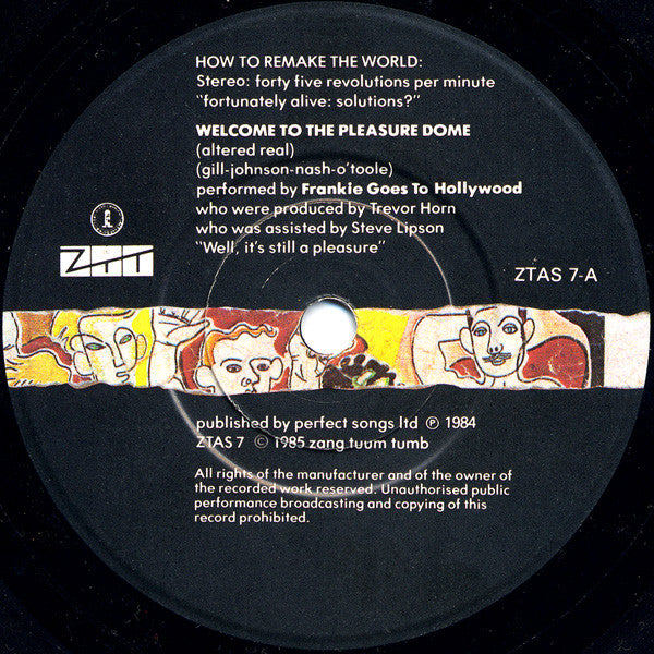 Frankie Goes To Hollywood : Welcome To The Pleasuredome (7", Single)
