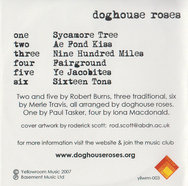 Doghouse Roses : Folk & Blues Part I (CDr, MiniAlbum)