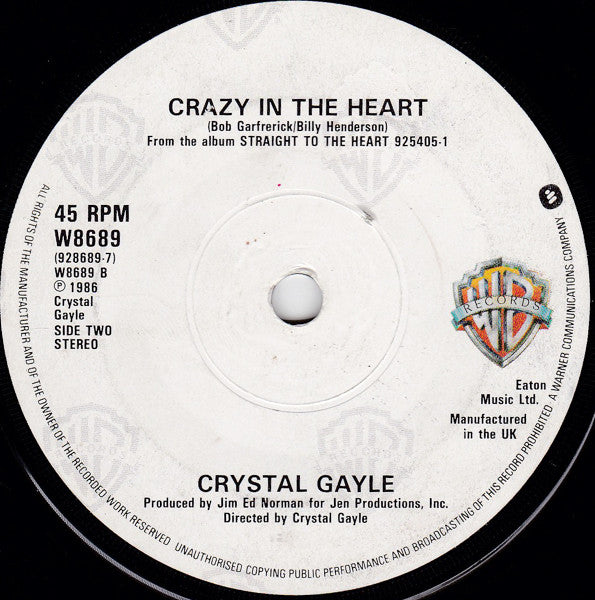 Crystal Gayle : Cry (7", Single, Promo)