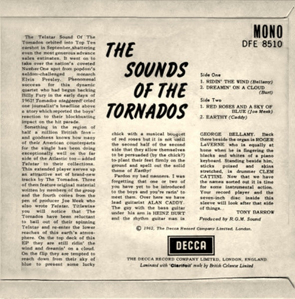 The Tornados : The Sounds Of The Tornados (7", EP, Mono)