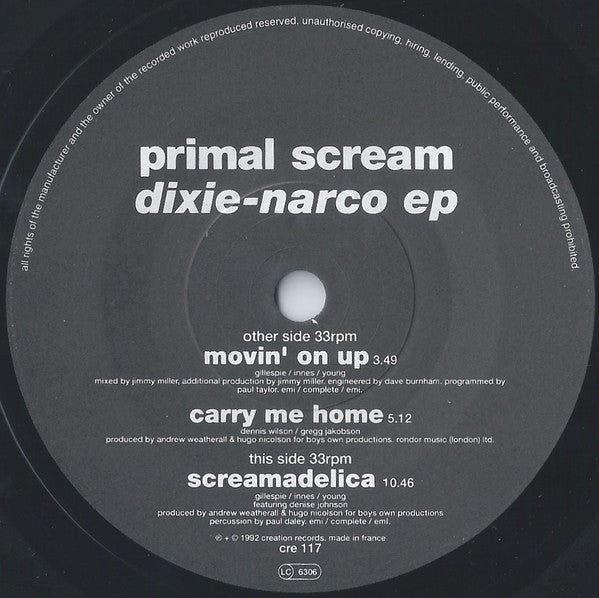 Primal Scream : Dixie-Narco EP (7", EP)