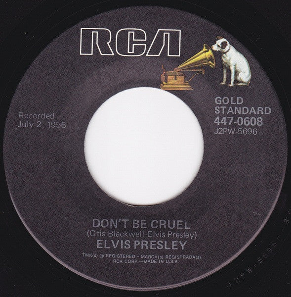 Elvis Presley : Hound Dog / Don't Be Cruel (7", Single, RE)