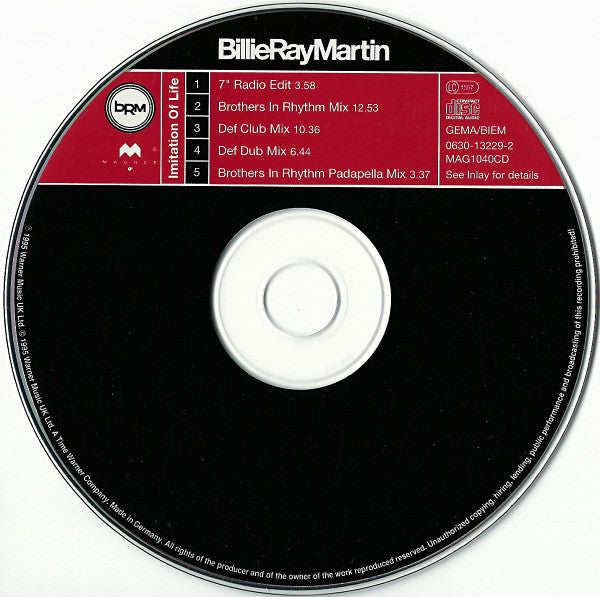 BillieRayMartin* : Imitation Of Life (CD, Maxi)