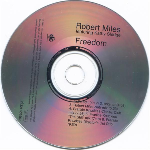 Robert Miles Featuring Kathy Sledge : Freedom (CD, Single)