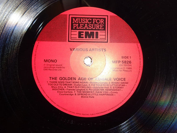 Various : The Golden Age Of Female Voice (LP, Album, Mono)