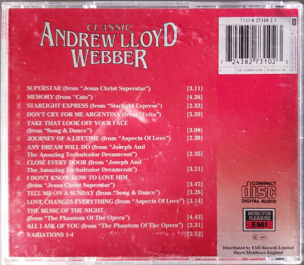 The West End Theatre Orchestra, Andrew Lloyd Webber : Classic Andrew Lloyd Webber (CD, Album)
