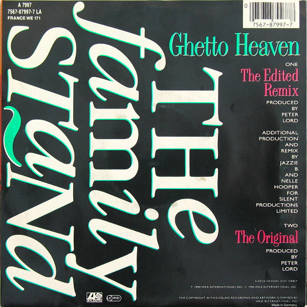 The Family Stand : Ghetto Heaven (7", Single, Sma)