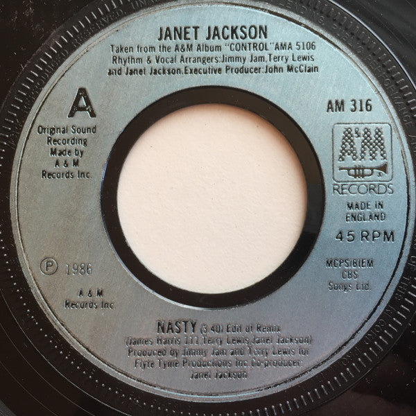 Janet Jackson : Nasty (7", Single, Lar)