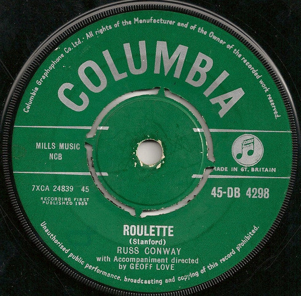 Russ Conway : Roulette (7", Single)