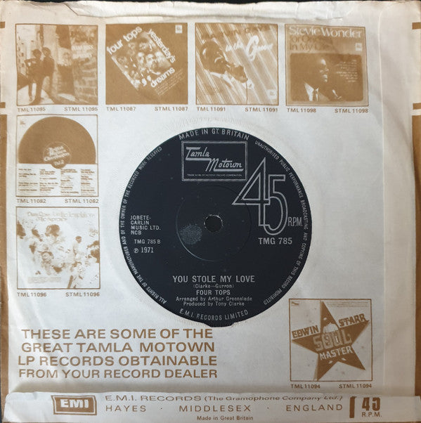 Four Tops : Simple Game (7", Single, Sol)