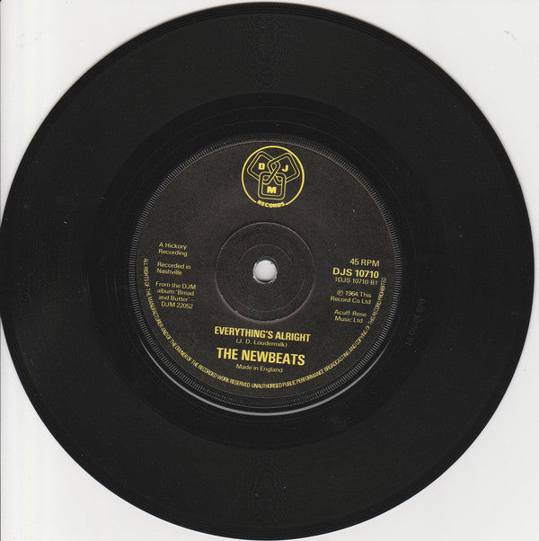 The Newbeats : Bread And Butter / Everything's Alright (7", Single)