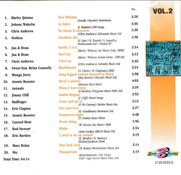 Various : Milestones Of Pop & Rock Of The 60s, 70s And 80s Vol. 2 (CD, Comp)