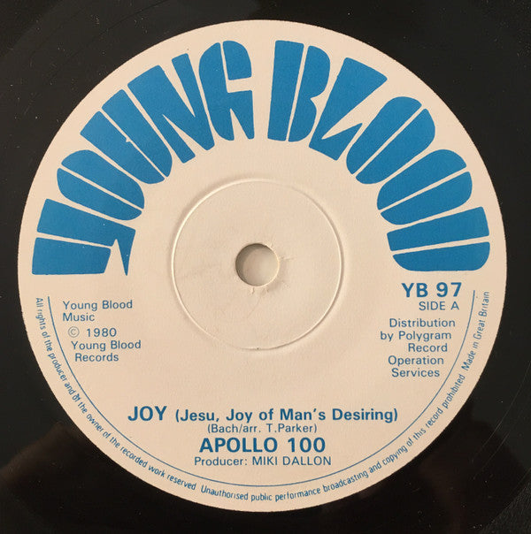 Apollo 100 : Joy / Can Can (7", Single)