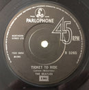 The Beatles : Ticket To Ride (7", Single, Sol)