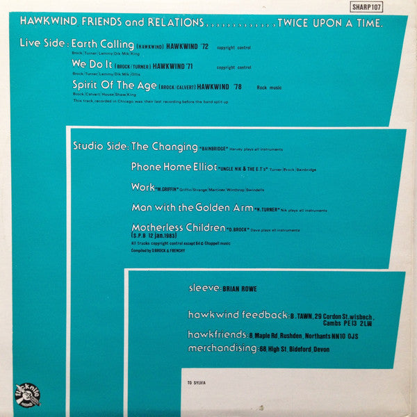 Various : Hawkwind, Friends & Relations - Twice Upon A Time (LP)