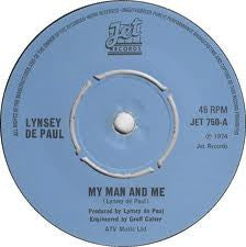 Lynsey De Paul : My Man And Me (7", Single, Pap)